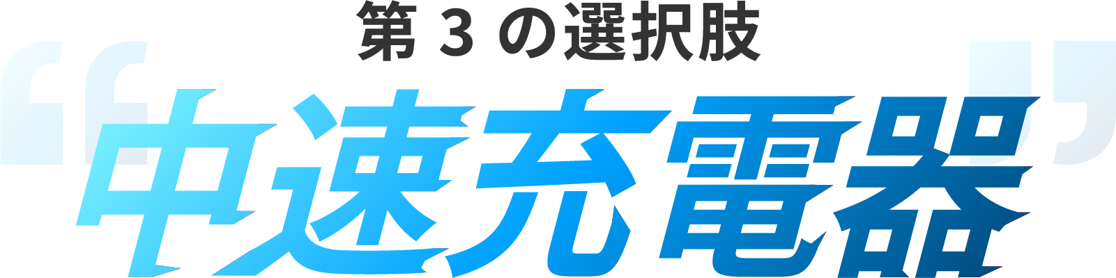 第3の選択肢、中速充電器